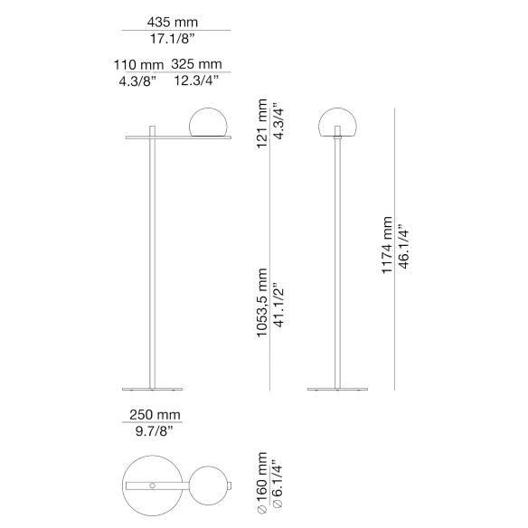 Lampe au sol Estiluz Circ