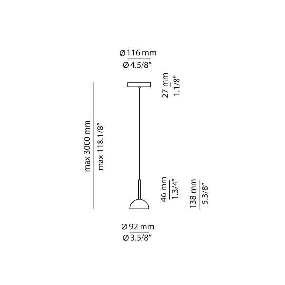 Suspension lamp Estiluz Cupolina