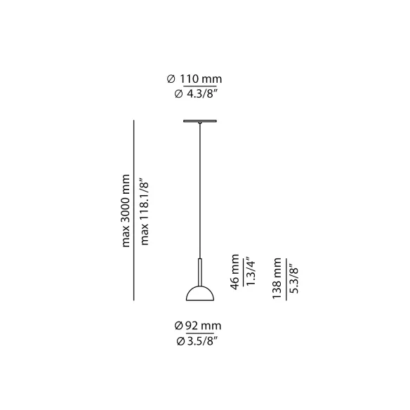 Lampe à suspension Estiluz Cupolina