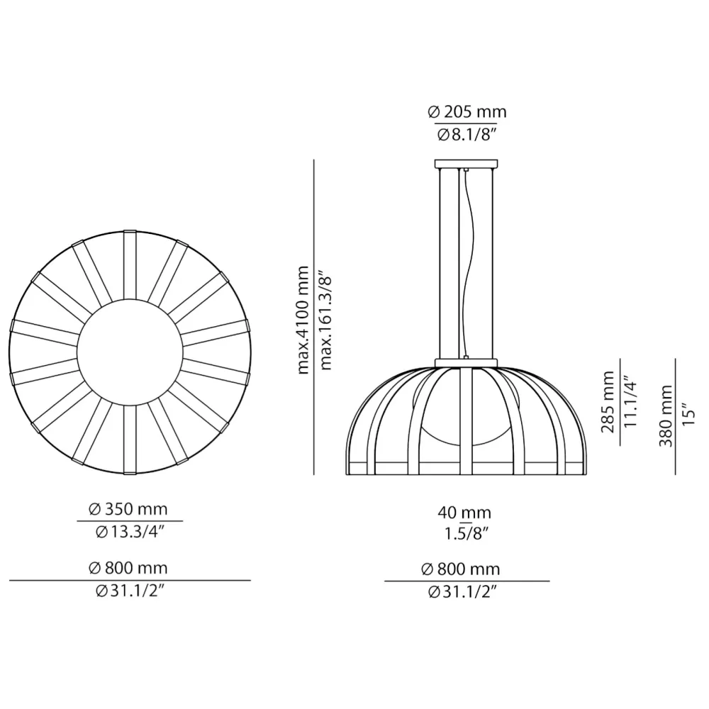 Lampe à suspension Estiluz Bols