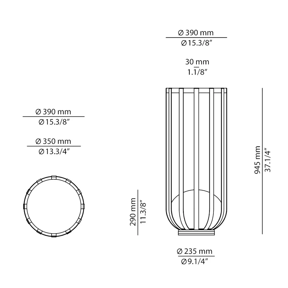 Lampe au sol Estiluz Bols