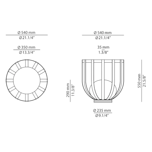 Lampada da terra Estiluz Bols P - 4028X