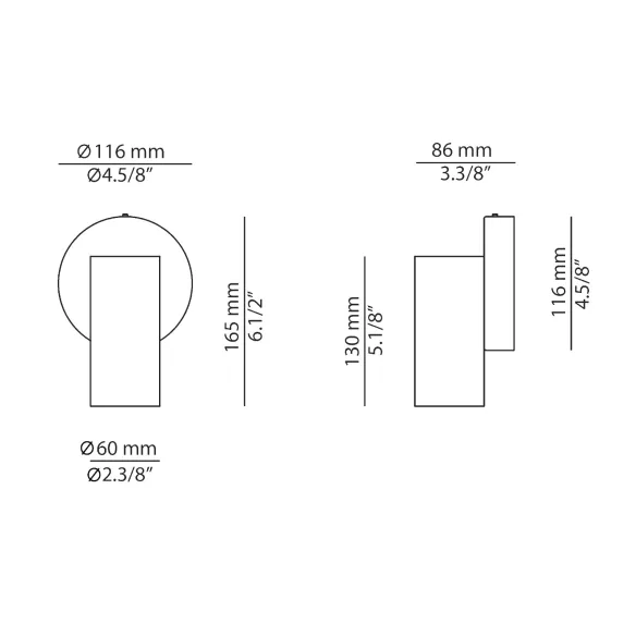 Wall lamp Estiluz Cyls