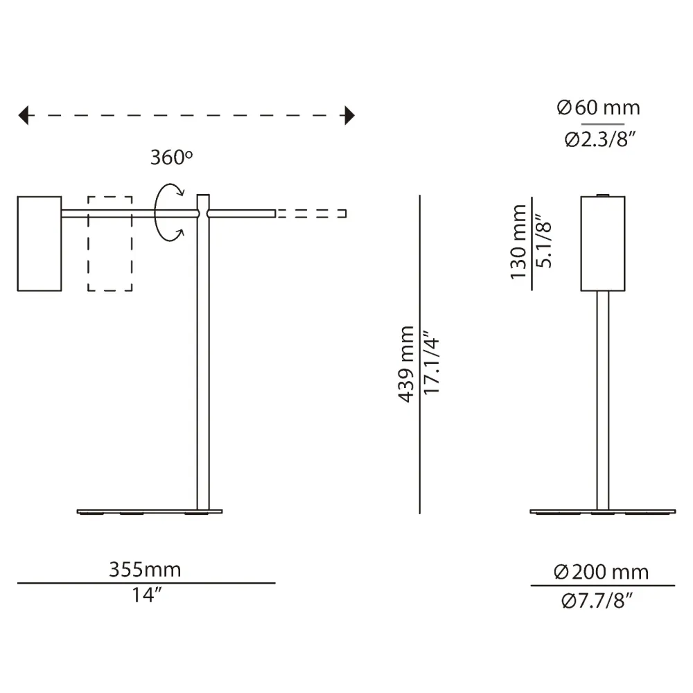 Table lamp Estiluz Cyls M - 3907