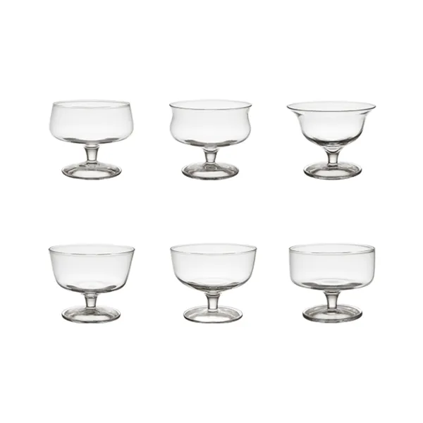 SET 6 tazas Bitossi  assortitr Clear Diseguale
