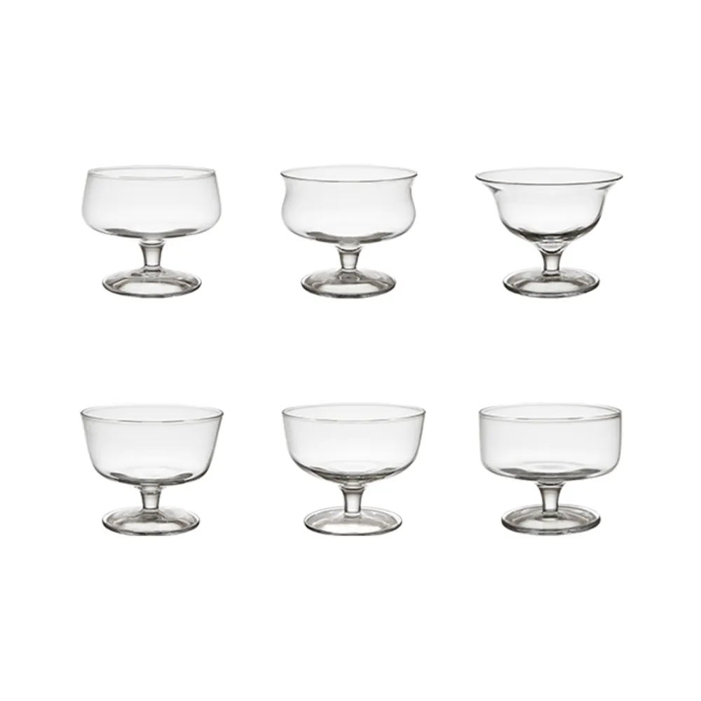 SET 6 cups Bitossi  assortitr Clear Diseguale