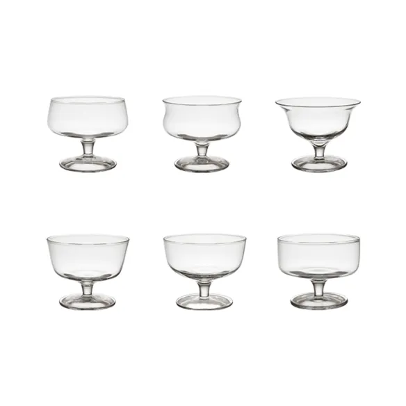 SET 6 cups Bitossi  assortitr Clear Diseguale
