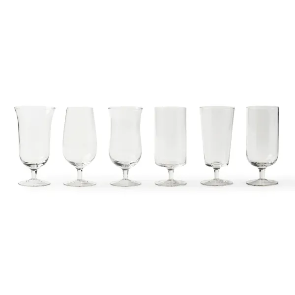 Bitossi Set of 6 Beer Glasses Diseguale