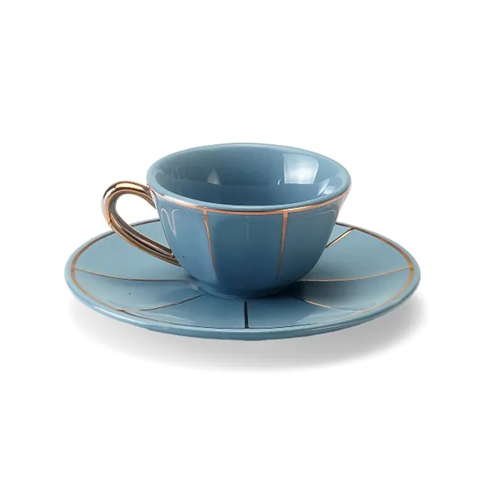 Bitossi Taza de café con plato