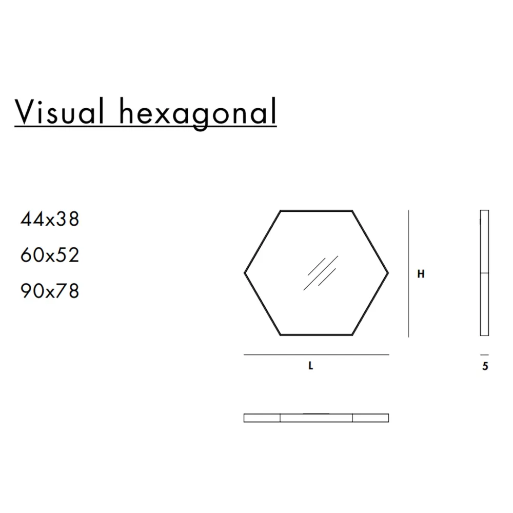 Specchio Sovet Italia Visual Hexagonal