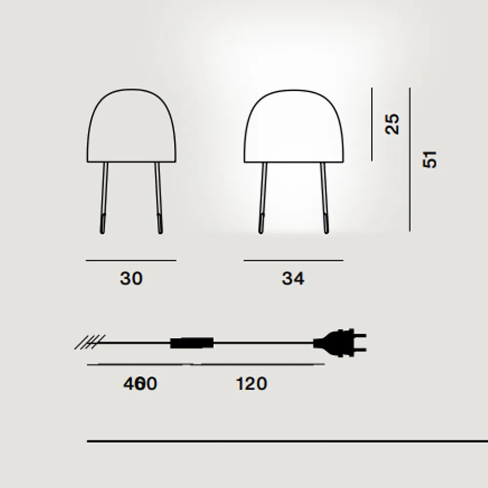 lámpara de mesa Foscarini Kurage