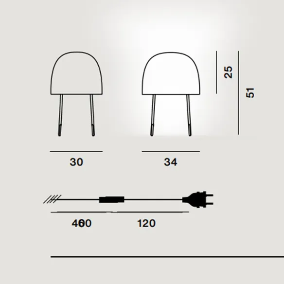 Lampe de table Foscarini Kurage