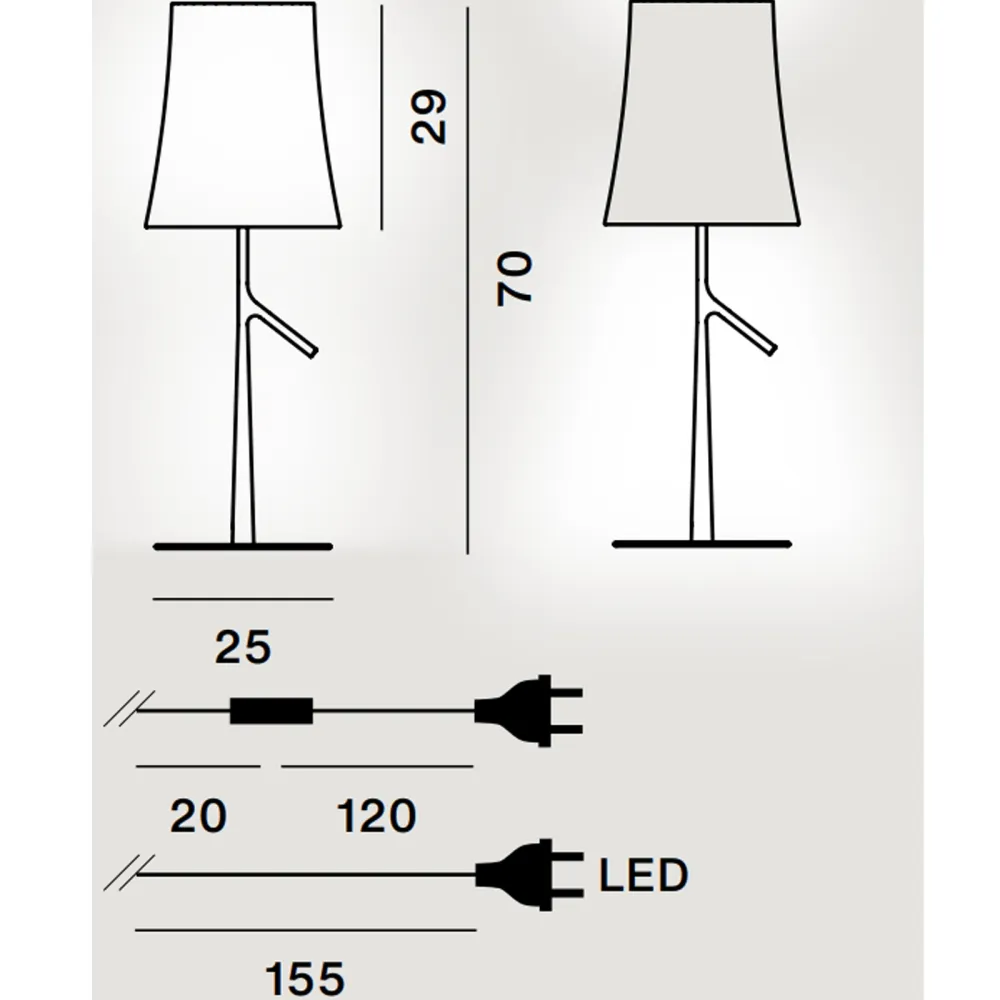 Lampe de table Foscarini Birdie grande