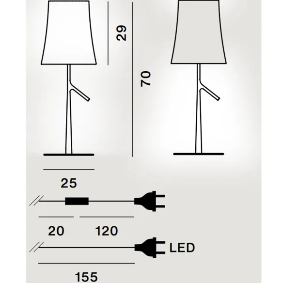 lámpara de mesa Foscarini Birdie grande