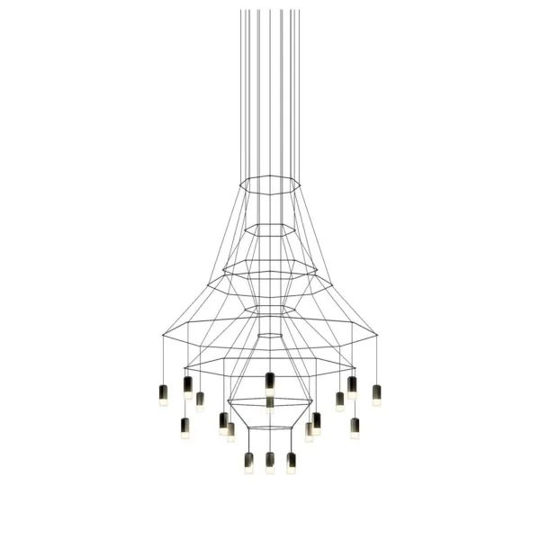 Lámpara pendiente Vibia Wireflow Chandelier 2