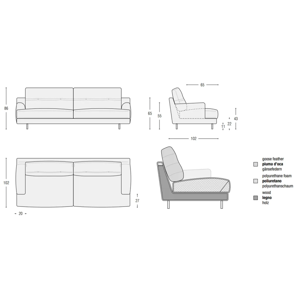 Sofa Flexteam Brooklyn
