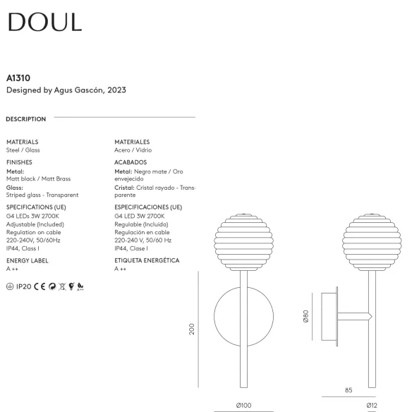 Aromas del Campo Wall lamp Doul