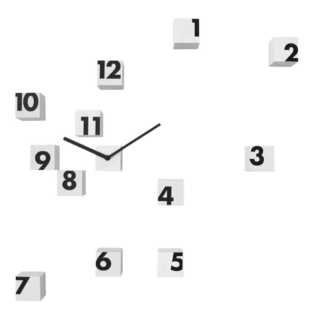 Reloj de pared Progetti Rnd_time blanco