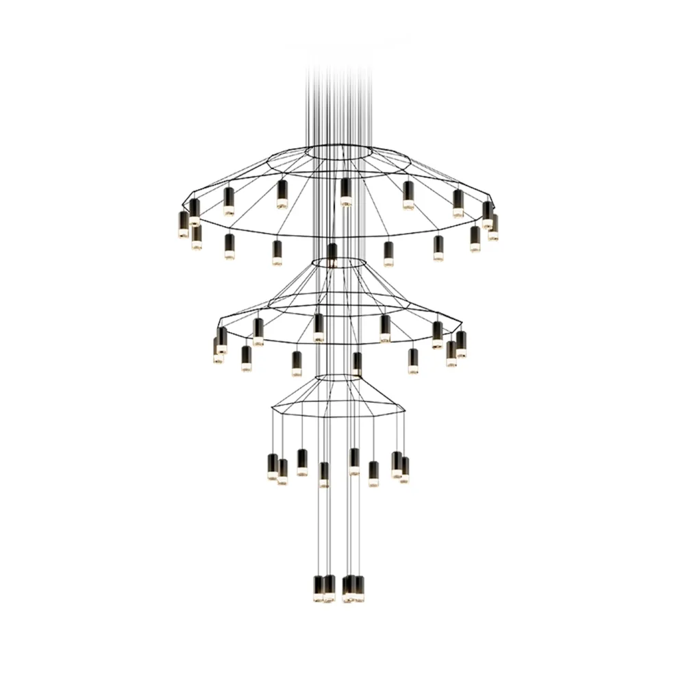 Lamp Suspension Vibia wireflowChandelier 0378