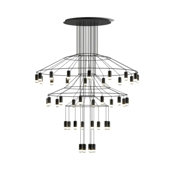 lámpara de suspensión Vibia wireflowChandelier 0376