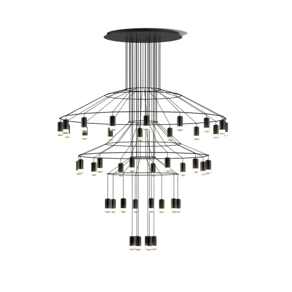 Lamp Suspension Vibia wireflowChandelier 0376