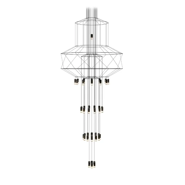 Lampada a Sospensione Vibia wireflowChandelier 0375
