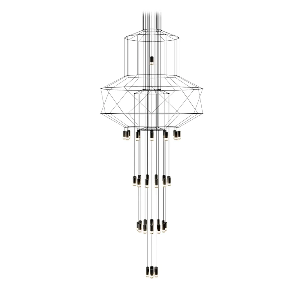lámpara de suspensión Vibia wireflowChandelier 0375