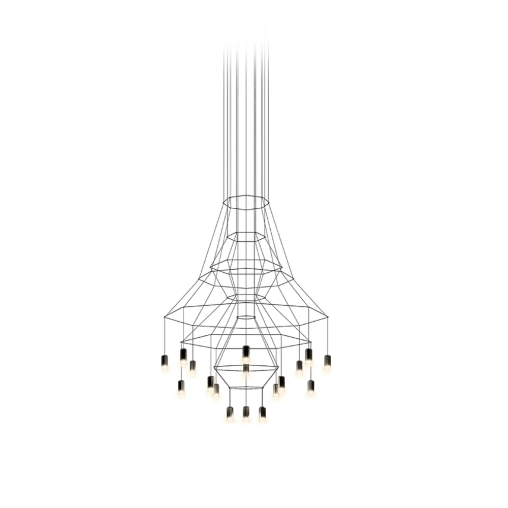 Lampada a Sospensione Vibia wireflowChandelier 0315