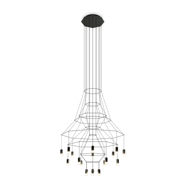 Lámpara pendiente Vibia Wireflow Chandelier