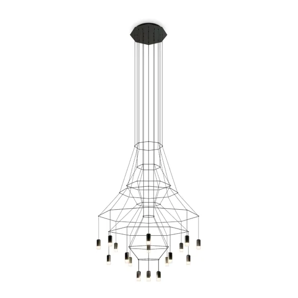 Lampe suspension Vibia Wireflow Chandelier