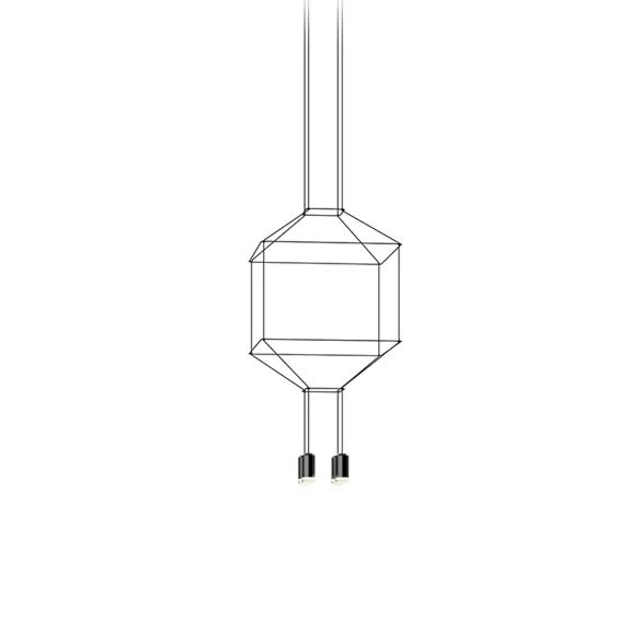 Lampe à suspension carrée Vibia Wireflow