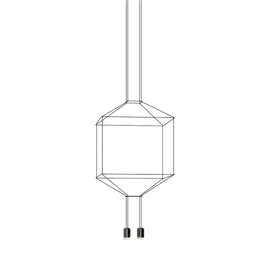Quadratische Hängeleuchte Vibia Wireflow