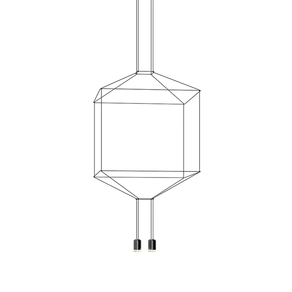 Lampe à suspension carrée Vibia Wireflow