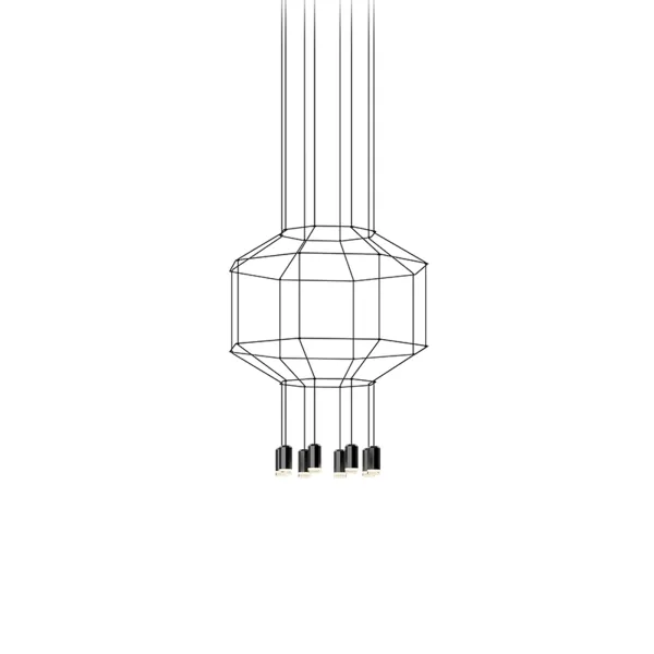 Lámpara de suspensión hexagonal Vibia Wireflow 2