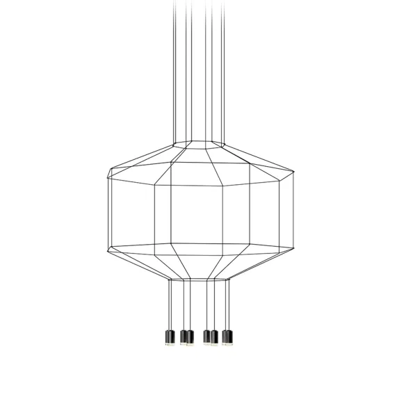 Lampe à suspension hexagonale Vibia Wireflow