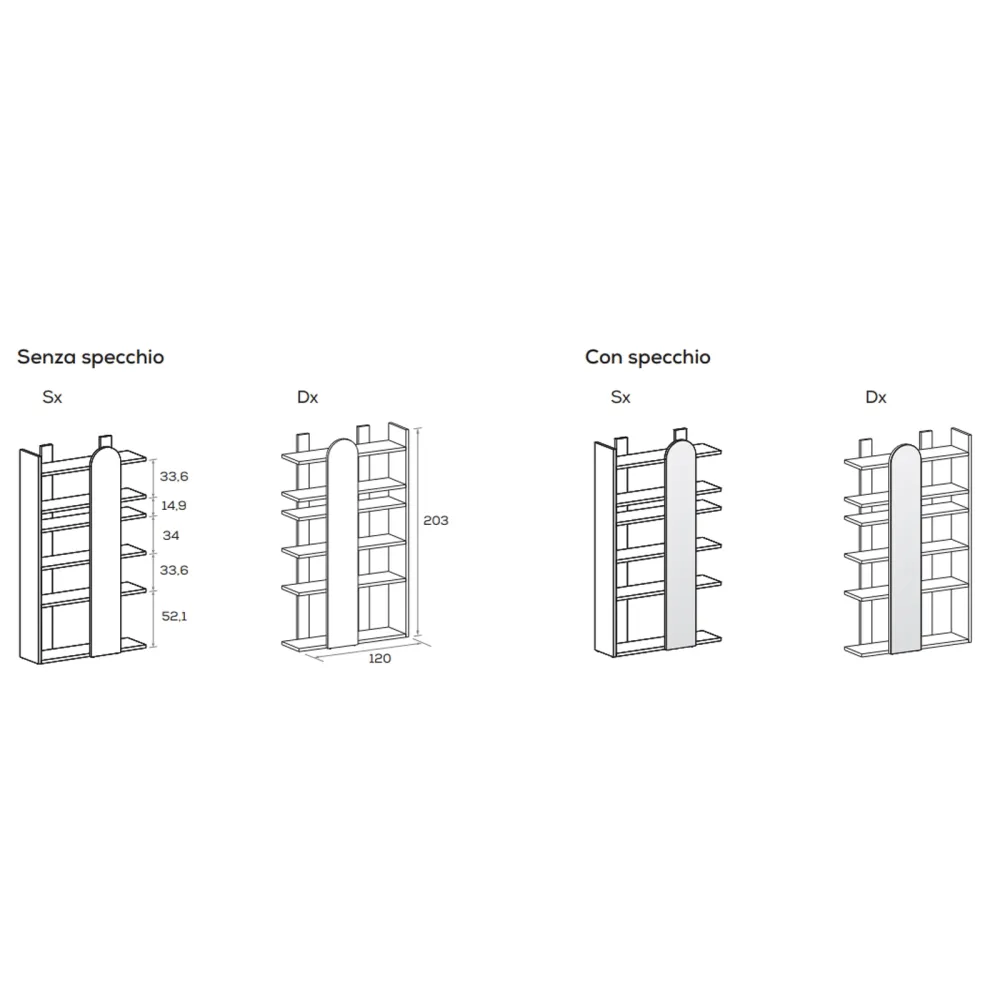 Bookcase Nidi Surfy