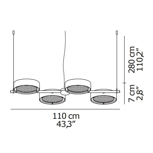 Suspension lamp Oluce Berlin 823