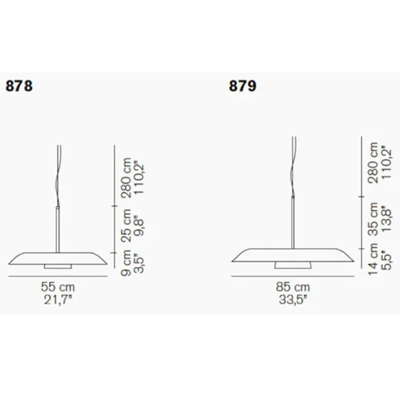Suspension lamp Oluce Iride
