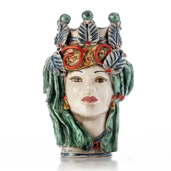 Ceramiche Siciliane di Caltagirone "Testa di Moro" Lady Verus Mediterraneo Classic Charmy
