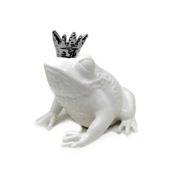 Adriani e Rossi Prince Frog in white ceramic