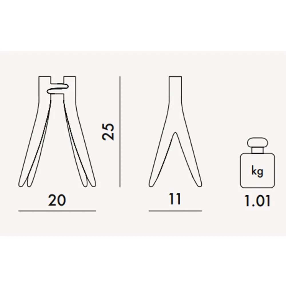 Kartell Abbracciaio Candlestick - Chrome