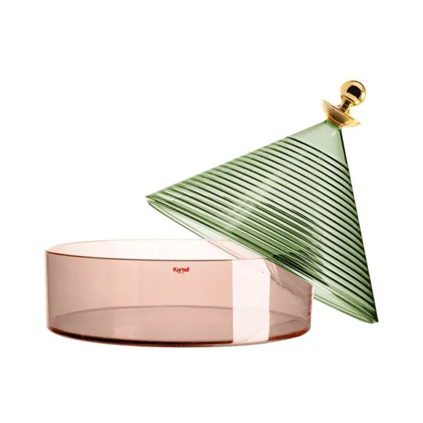 Kartell Trullo Container - Sage Green / Pink 2
