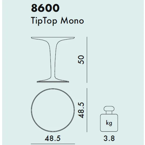 Kartell Tip Top Mono Coffee table - White