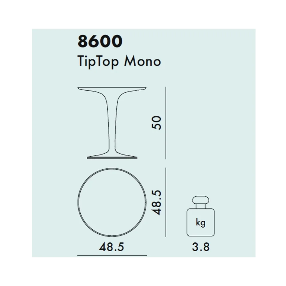 Kartell Tip Top Mono Tavolino - Nero
