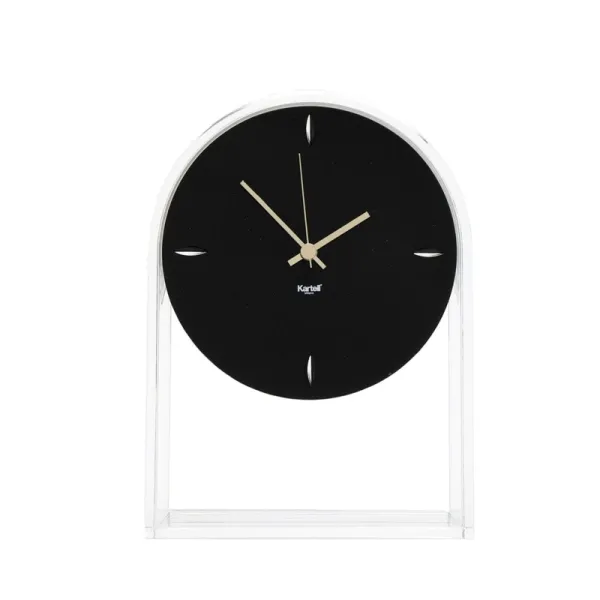 Kartell Air du Temps Desk clock - Crystal/black