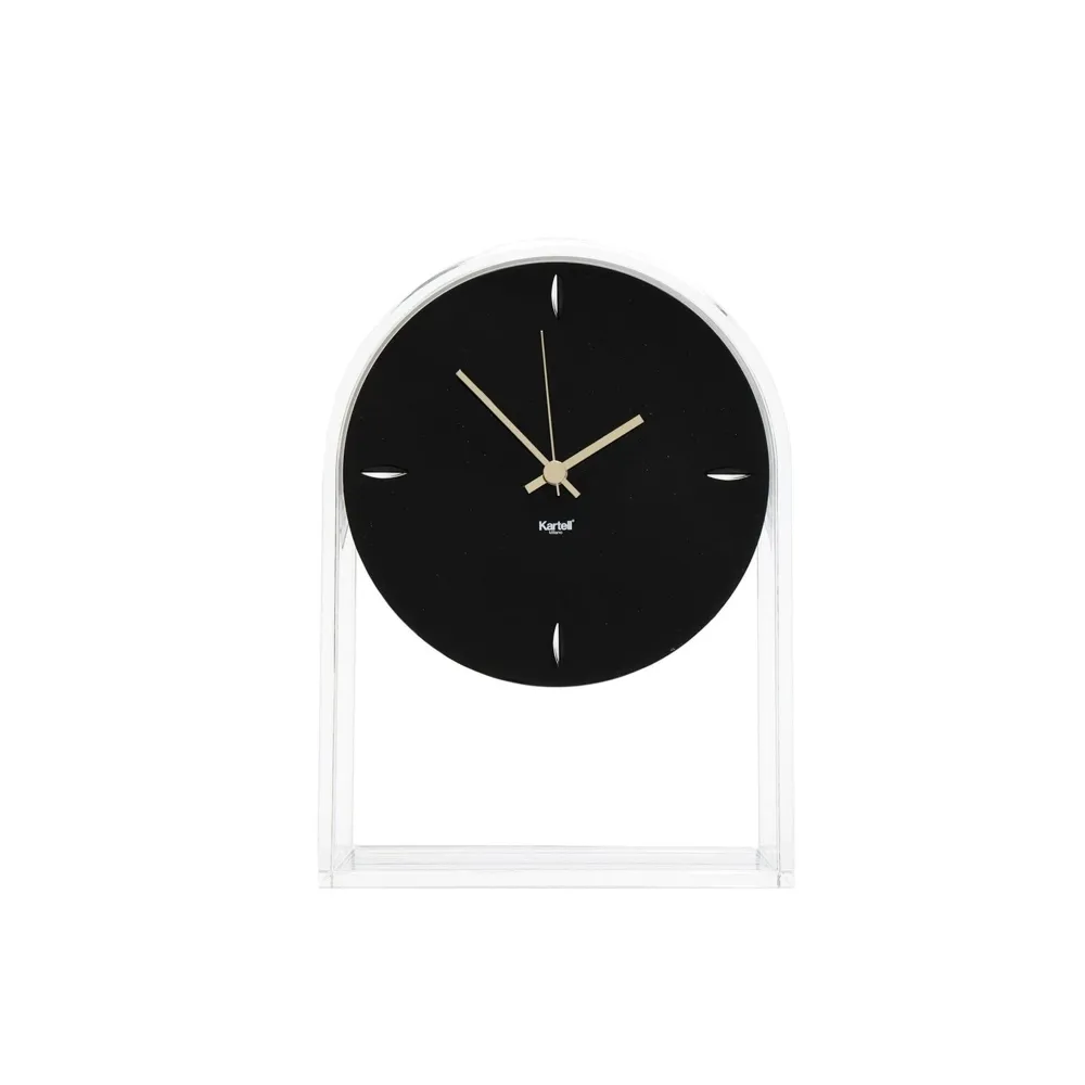 Kartell Air du Temps Desk clock - Crystal/black