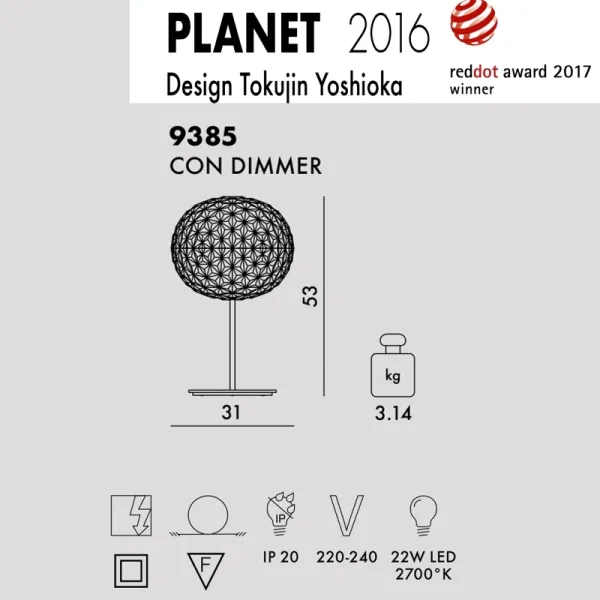 Kartell Planet Stelo Lampe de table - Cristal 2