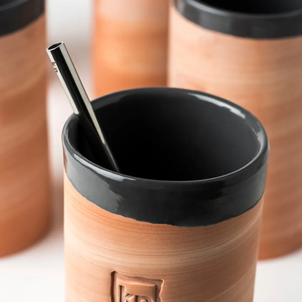 KnIndustrie Cast Away Bicchiere in terracotta