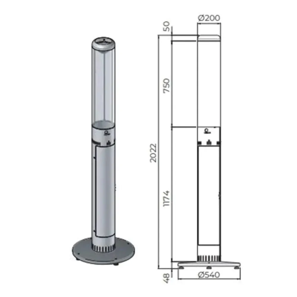 Primato Model L Outdoor pellet heating