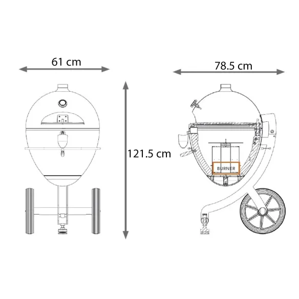 PBQ Pellet Grills Pbq One ​​​​- Grill et four à pizza 2 en 1